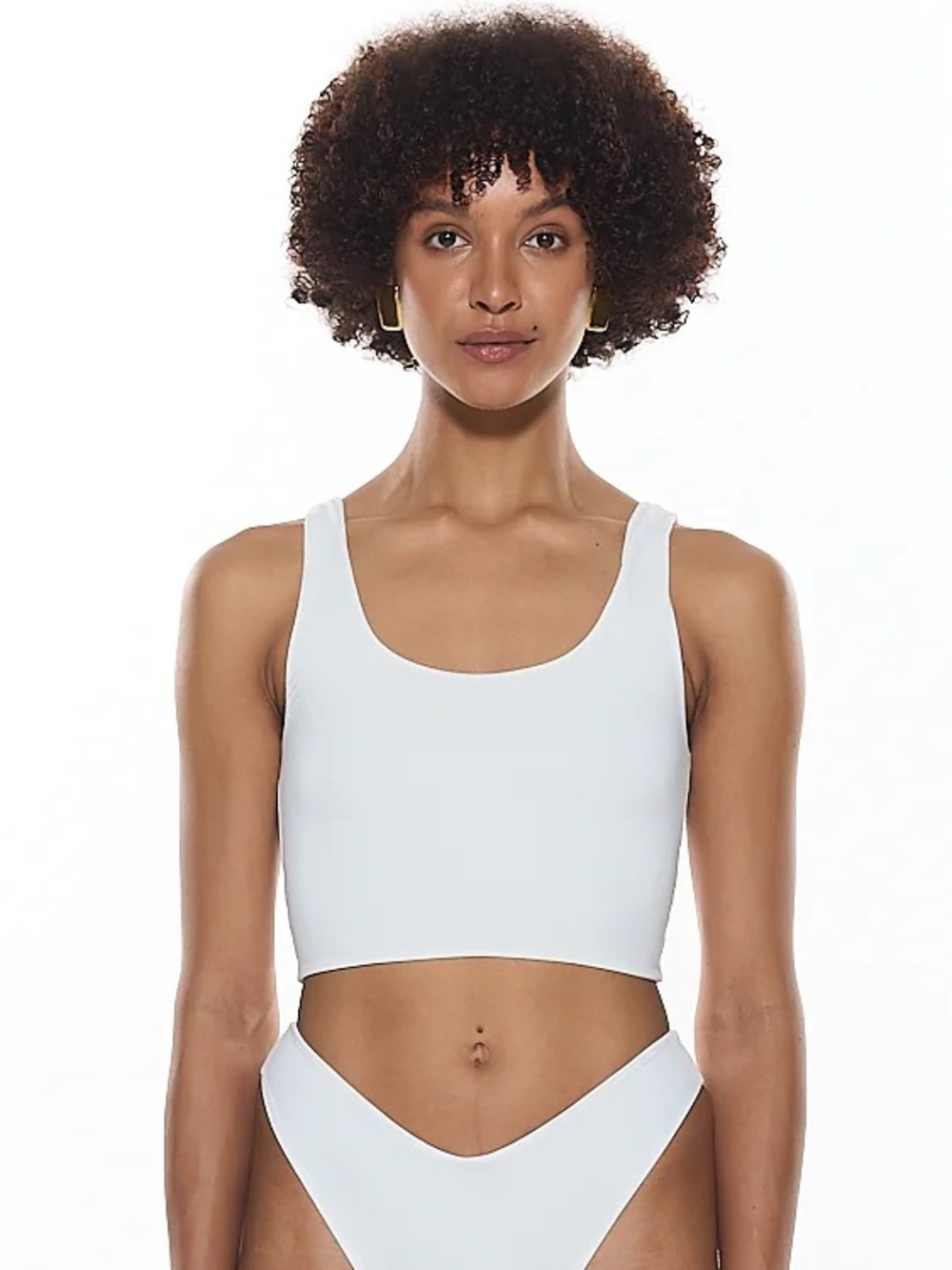 Myra Swim Stella Tank Bikini Top in Vanilla Size L